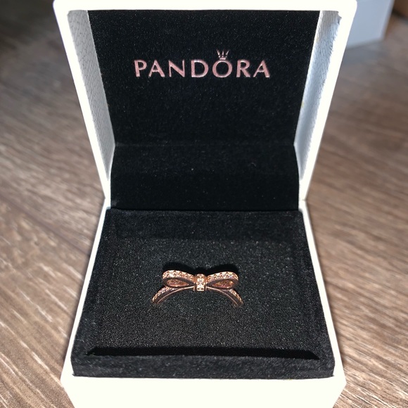 Pandora Jewelry - Pandora Rose Gold Bow Stackable Ring